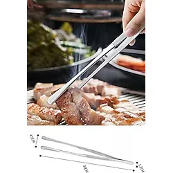 Hane216 Masterchef Pratik Cımbız Maşa Pişirme Cımbızı Çelik Maşa 30CM Profesyonel Şef Cımbızı - 1 Adet