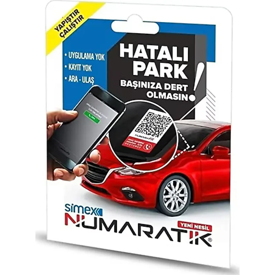 Hanedanev Numaratik Qr Okuyucu Hatalı Park Cam Etiketi Sticker Numaranız Görünmez