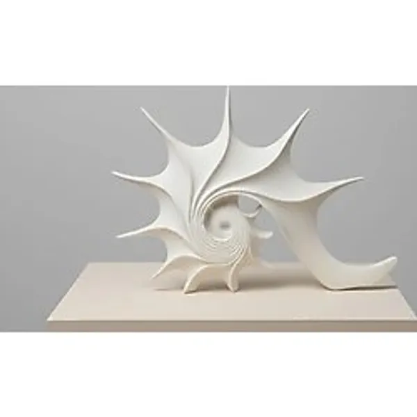 Hanlar Home Modern Fosil Biblo - Spiral Formlu Boyanabilir Polyester Obje 27x40 cm