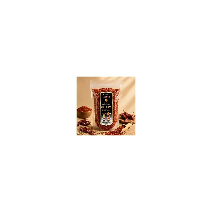 Hanzade Bitkisel İnce Pul Biber Orta Acılı 1 kg
