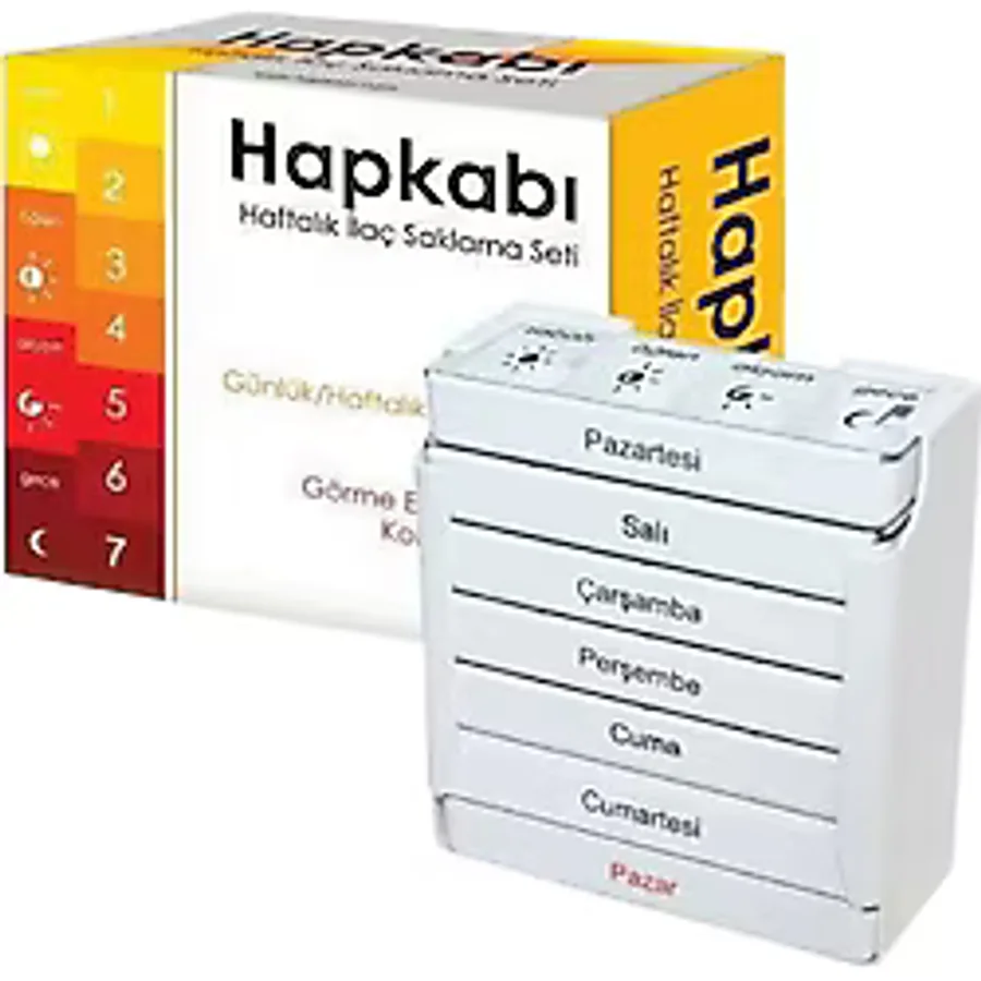 Hapkabı Haftalık İlaç Saklama Seti