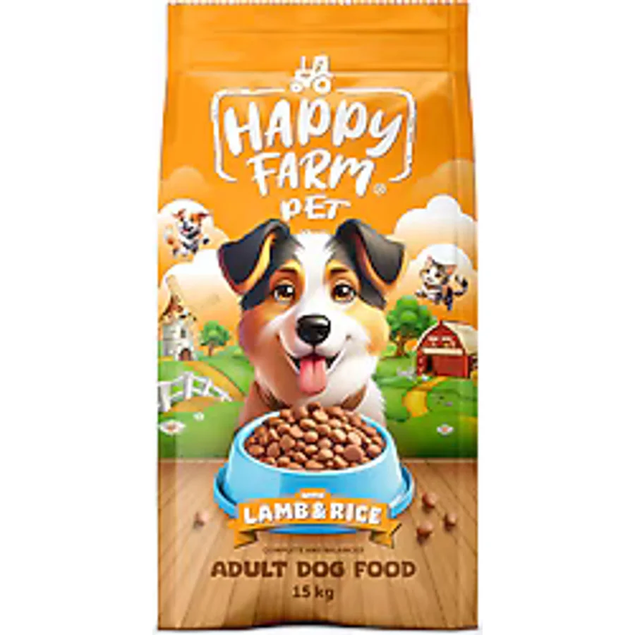 Happy Farm Kuzu Etli 15 kg Yetişkin Köpek Maması