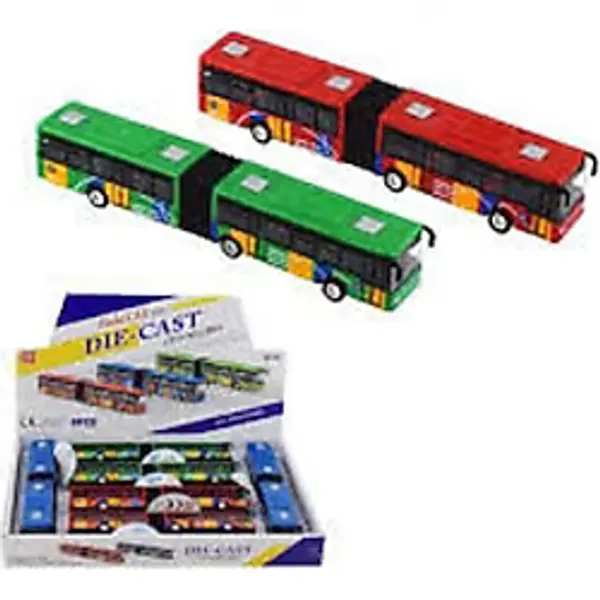 Happy Toys Çek Bırak Körüklü Metal Otobüs Renkli Oyuncak Araba 3+ Yaş İçin Eğlenceli Model
