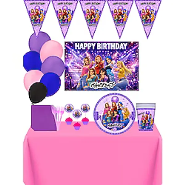 HAPPYLOOPPARTY Manifest Manifest Kız Grubu 8 Kişilik Doğum Günü Parti Süsleri Seti 35x50 Cm