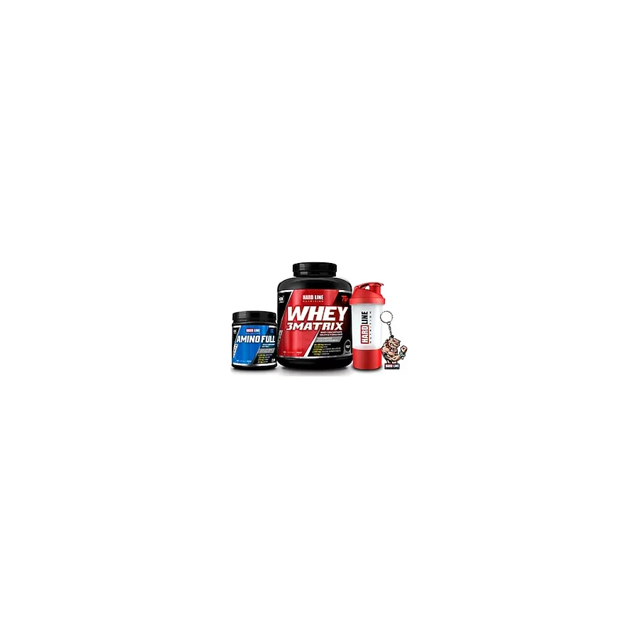 Hardline Nutrition Hardline Whey 3 Matrix 2300 gr + Amino Full 300 Tablet + Shaker 600 ml + 3D Maskot Anahtarlık