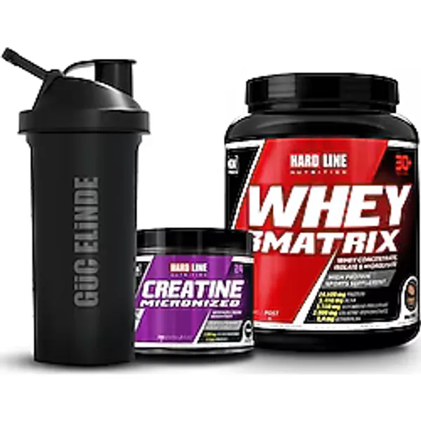 Hardline Nutrition Hardline Whey 3 matrix 908 gr Protein Çikolatalı + Creatine 120 gr +Shaker