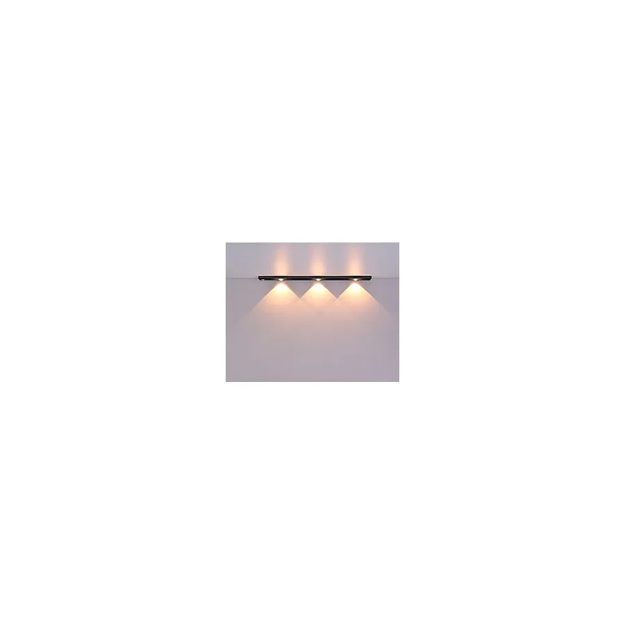 Hareket Sensörlü Ledli Gece Lambası, Parlaklık Ayarı Yapılabilir, 3000K-6000K, 3 Mod, Kablosuz, Merdiven Aydınlatması, USB Şarj Edilebilir Işık, LED Manyetik Lamba (Akasya - Siyah 60 Cm)
