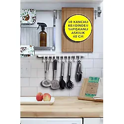 Hareketli 10 Kancali Kendinden Yapiskanli Aski 40Cm