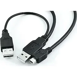 Harici Diskler İçin 2 USB 5 Pin Mini USB Y Kablo Harddisk Kablosu