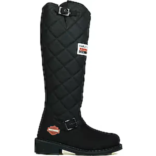 Harley Davidson Laconia HI 646 025G100074 Siyah Nubuk Kadın Çizme
