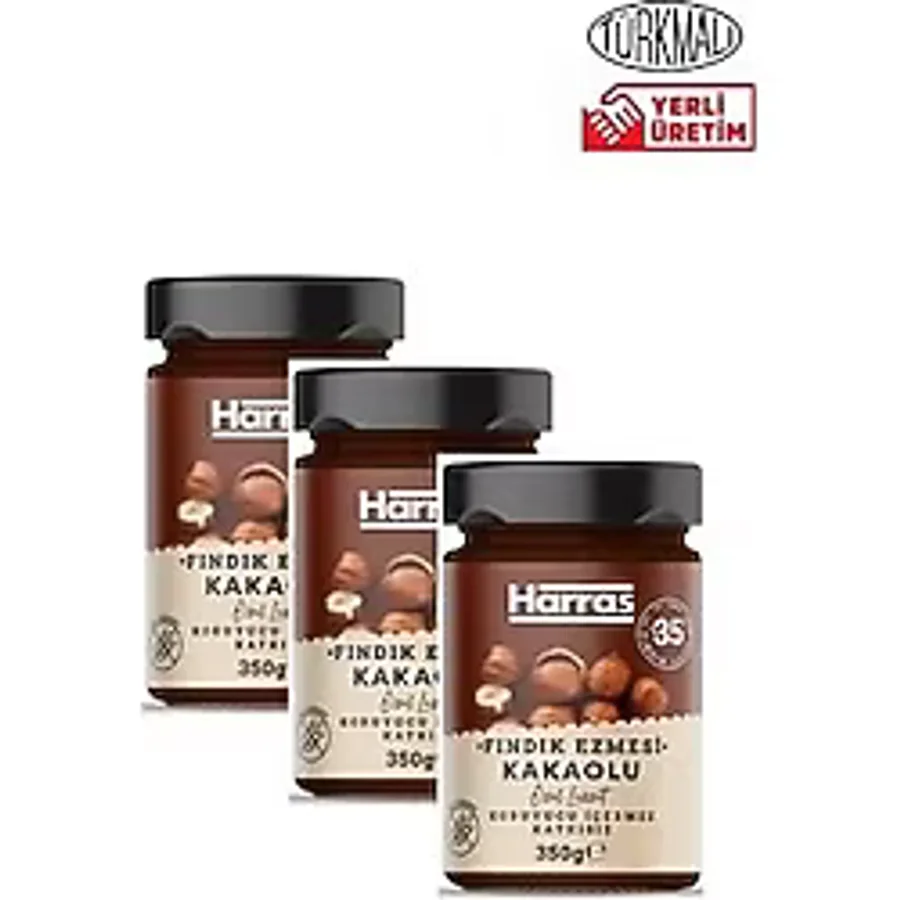 Harras KAKAOLU FINDIK EZMESİ 350 GRX3 ADET HARRAS