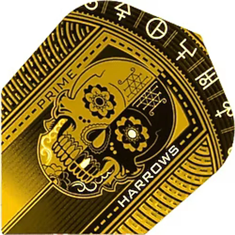 Harrows Prime - Gold Skull Dart Flight