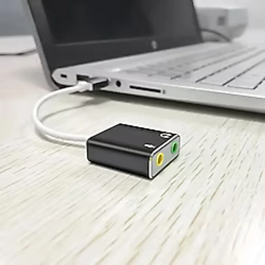harry Usb Ses Kartı 7.1 Harici 3.5mm Aux ve Mikrofon Çıkışlı HD Yüksek Kalite (Usb Sound)