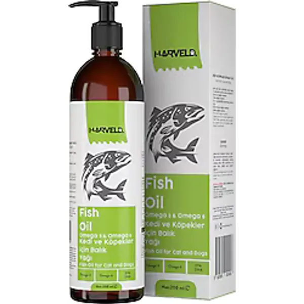 Harveld Fish Oil 200 ml Kedi ve Köpekler için Omega 3-6 Kedi Vitamini