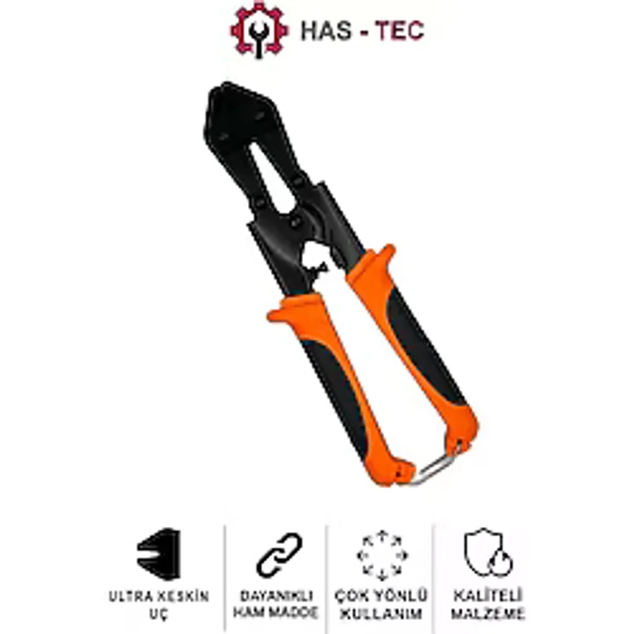 Has-Tec Tel Makası, Tel Kesici Yüksek Karbon Çelik, Ergonomik Sap, Ultra Keskin