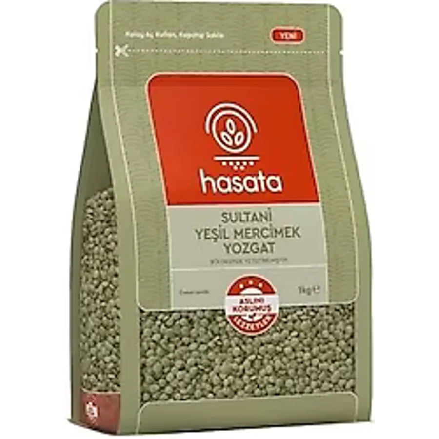 Hasata Yozgat Sultani Yeşil Mercimek 1 kg