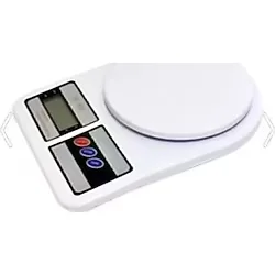Hassas Dijital Mutfak Tartısı 10 Kg, Elektronik Gramaj Ölçüm Terazi - Ahşap - Beyaz