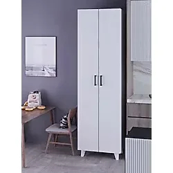 Haus Modüler 8 Raflı 2 Kapaklı 16R Çok Amaçlı Dolap - Beyaz