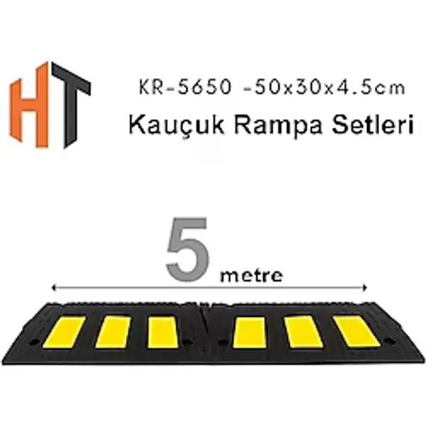 Hayat Trafik Kauçuk Rampa Set, Otopark Rampası, Kaldırım Rampası 50X30X4,5 Cm 5 Metre
