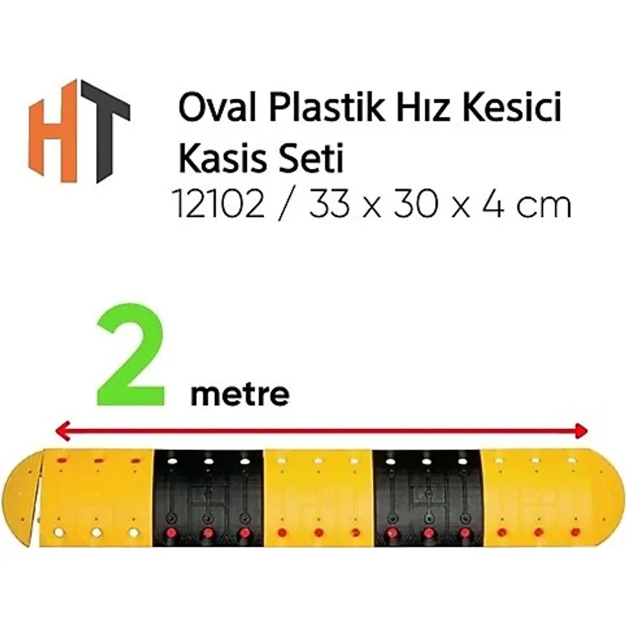 Hayat Trafik Oval Hız Kesici, Plastik Kasis Seti 2 Metre
