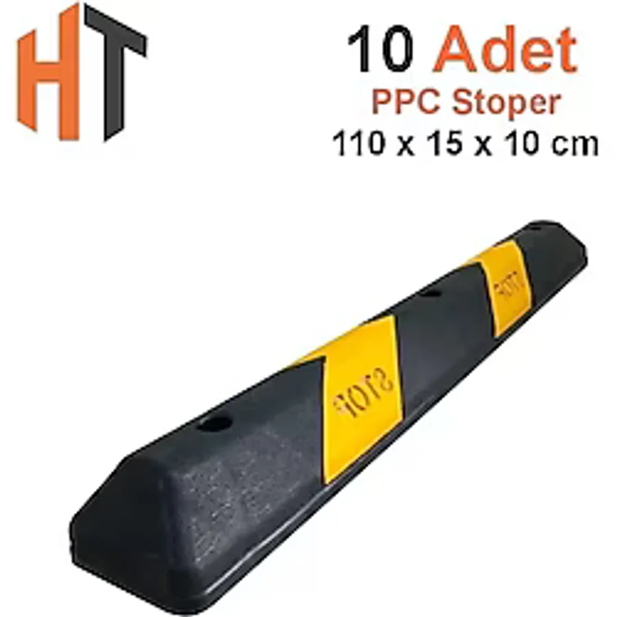 Hayat Trafik Plastik Oto Park Araç Stoperi 110 Cm 10'Lu Set