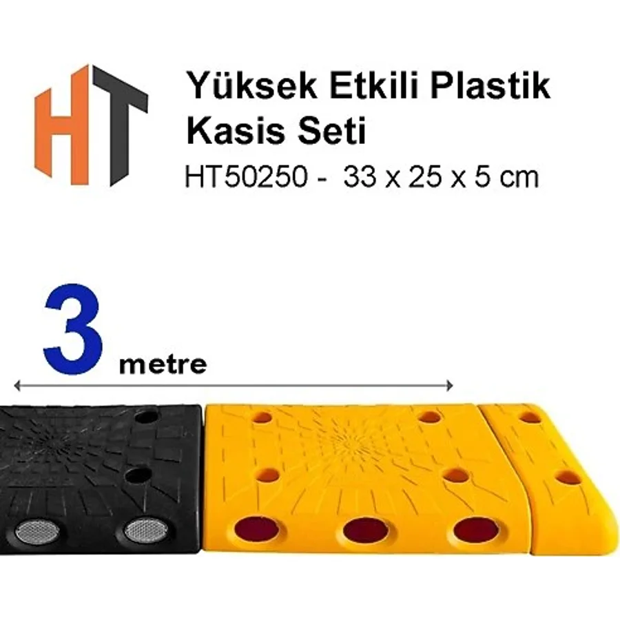 Hayat Trafik - Yüksek Etkili Plastik Kasis Seti 33x25x5 cm 3 Metre