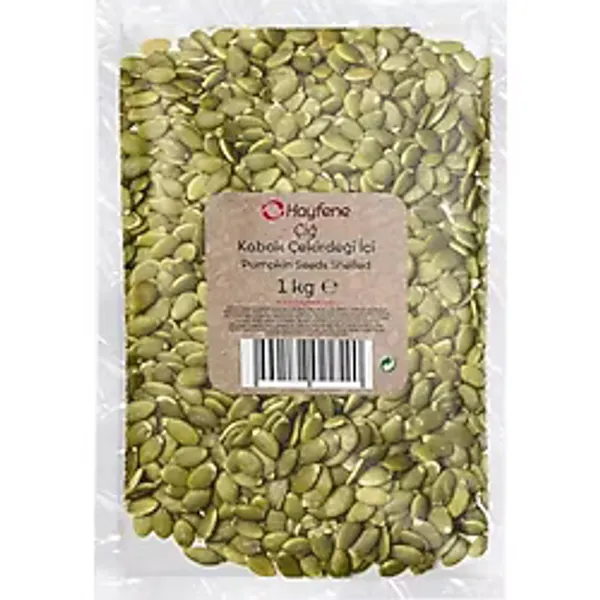 Hayfene Türkiye Menşeli Tuzsuz Çiğ Kabak Çekirdeği İçi 1 Kg - Yüksek Lif ve Mineral İçeriğiyle Sağlıklı Atıştırmalık - 1000 gr