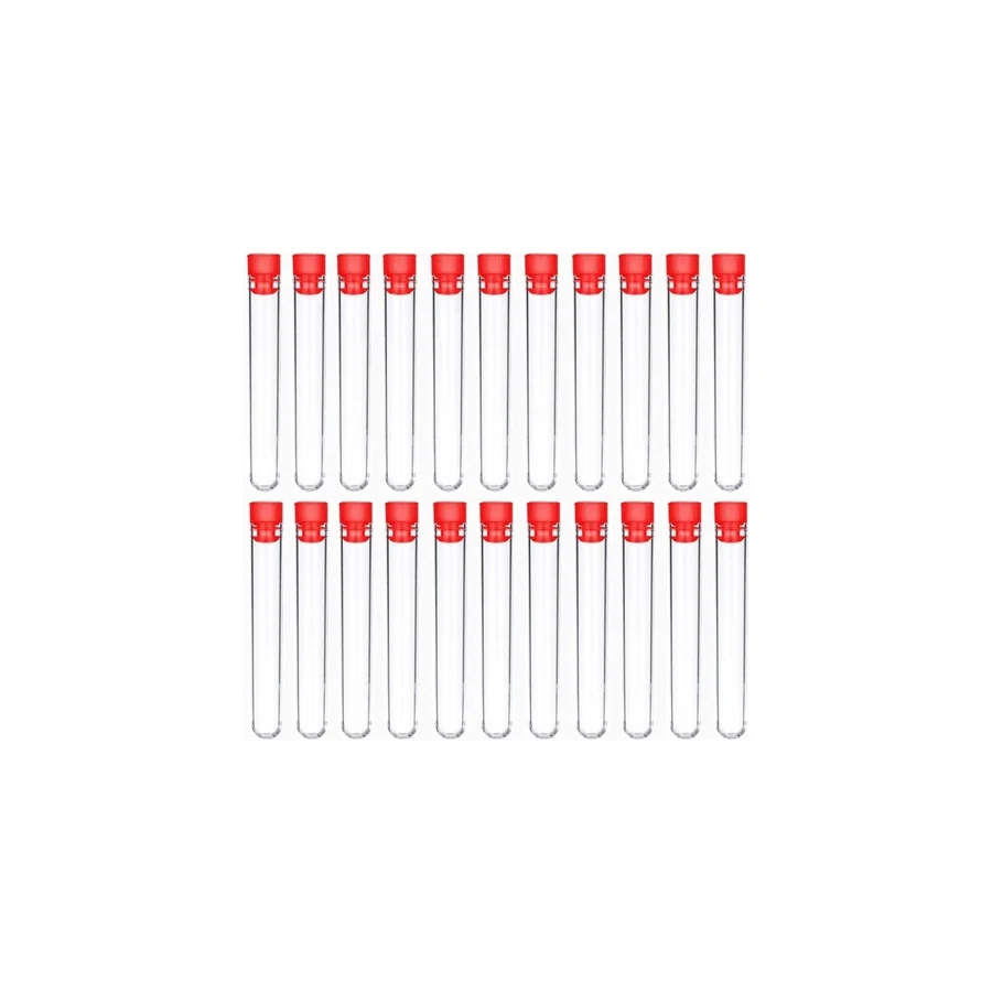 Hdg Çap: 1,6 cm Boy : 10 cm Kapaklı Plastik Deney Tüpü - 5 adet