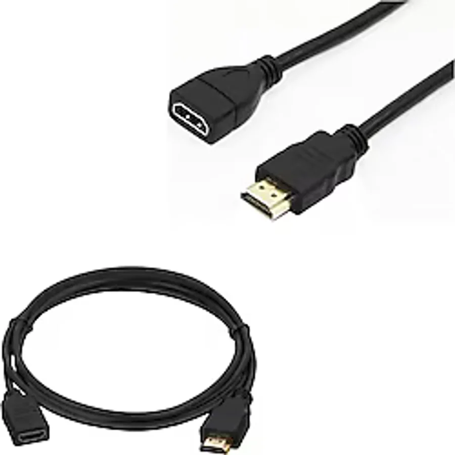 Hdmı Kablo Erkek-dişi 30 Cm Uzatma Mini Hd Recevier İçin