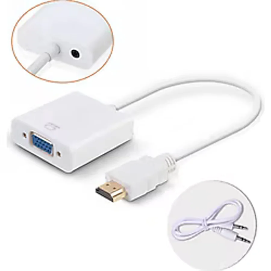 Hdmi to Vga Ses Çıkışlı Kablo Çevirici Dönüştürücü Adaptör