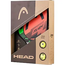 HEAD Flash Pickleball Paketi - 2 Onaylı Kürek, 2 Açık Hava Topu, Taşıma Çantası