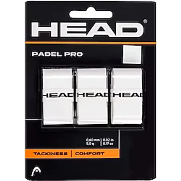 Head Padel Pro Padel Raket Overgrip Beyaz 3lü