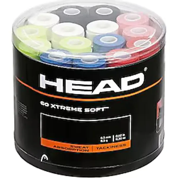 HEAD unisex XtremesoftTM HEAD Extreme Soft Raket Overgrip 60'lı Paket Çeşitli Kavanoz Tenis Raketi Kavrama Bandı, Çok Renkli - çok renkli, Tek Beden ABD
