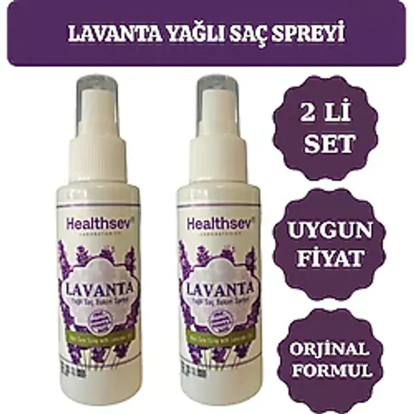 Healthsev 2 Adet Lavanta Yağlı Bit Kovucu Saç Bakım Spreyi 100 Ml