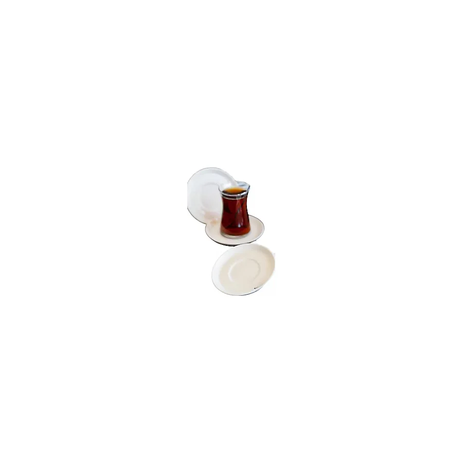 Heda Porselen Rüya Yalın 12 cm 6'lı Porselen Çay Tabağı