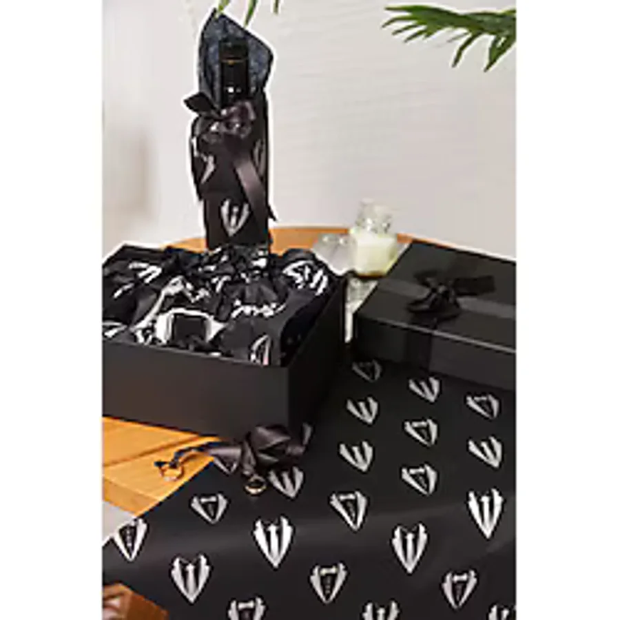 Hediye Paketleme Kağıdı,Çeyiz Damat Bohça Paketi: 20 Adet Yüksek Kaliteli Özel Damat Baskılı Pelur 17gr. Siyah Pelur Kağıtlarımızla Şık Çeyizler Hazırlayın 24x34CM