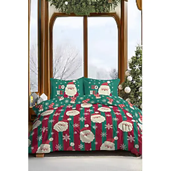 Helen George Santa Glow Noel Baba Çift Kişilik Nevresim Seti