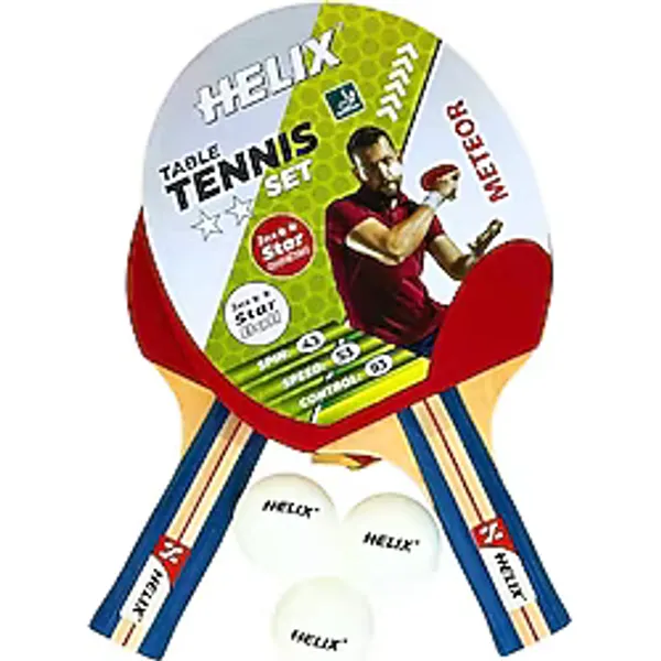 Helix Masa Tenisi Raket Seti Meteor 2 Yıldız Ittf Onaylı