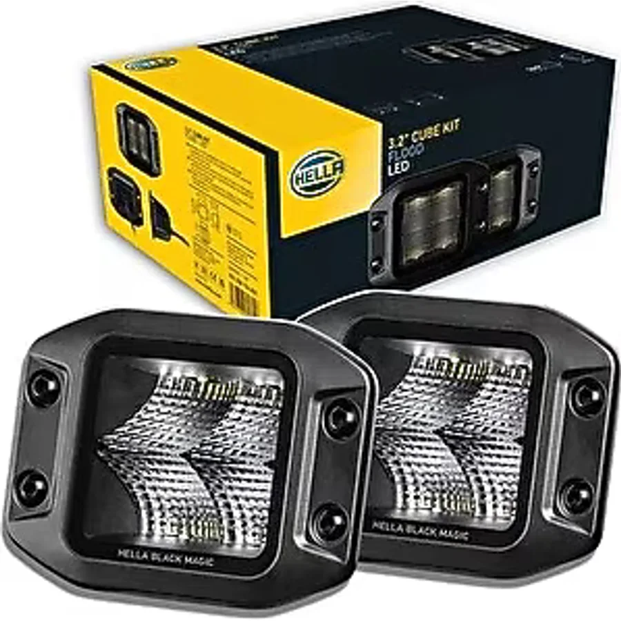 Hella Black Magic Cube 12/24V Led Far Yardimci Spot Takim Kit 1Fa358176-831