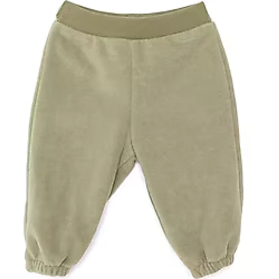 HelloBaby Erkek Bebek Basic Pantolon Polar Ribanalı Paça Koyu Gri