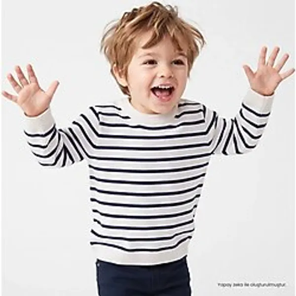 HelloBaby Erkek Bebek Kazak Çizgili Bisiklet Yaka Short Sleeve 9 - 12 Ay