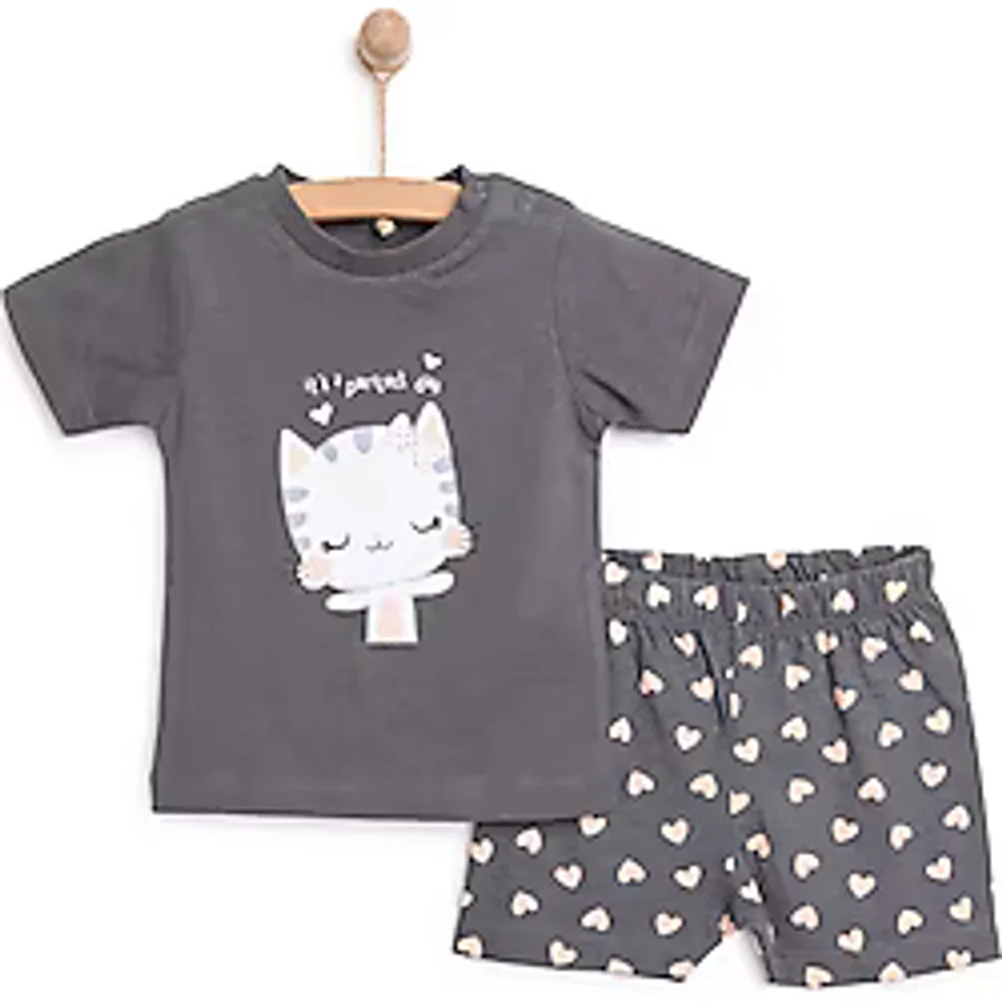 HelloBaby Kısa Kol Pijama Takımı 9 Ay
