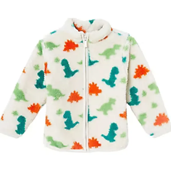 HelloBaby Welsoft Dinozor Baskılı Bisiklet Yaka Erkek Bebek Hırka