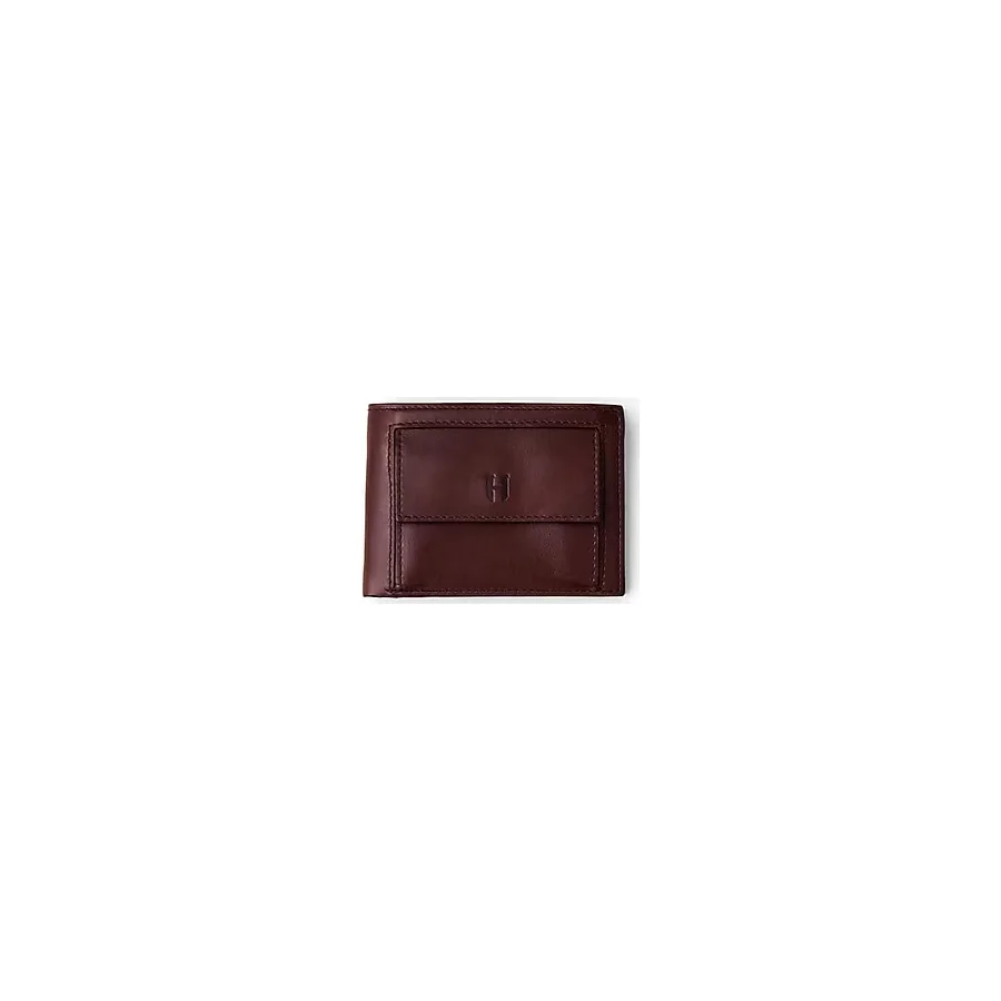 HELMBROOK London Hakiki Deri Bifold Erkek Cüzdanı Bozuk Para Cepli Tam Tahıl El İşi Deriden yapılmıştır Geçmeli Düğmeli RFID Güvenli Cüzdan Noel Doğum Günü için Hediye Kutusu ve Çantasında,