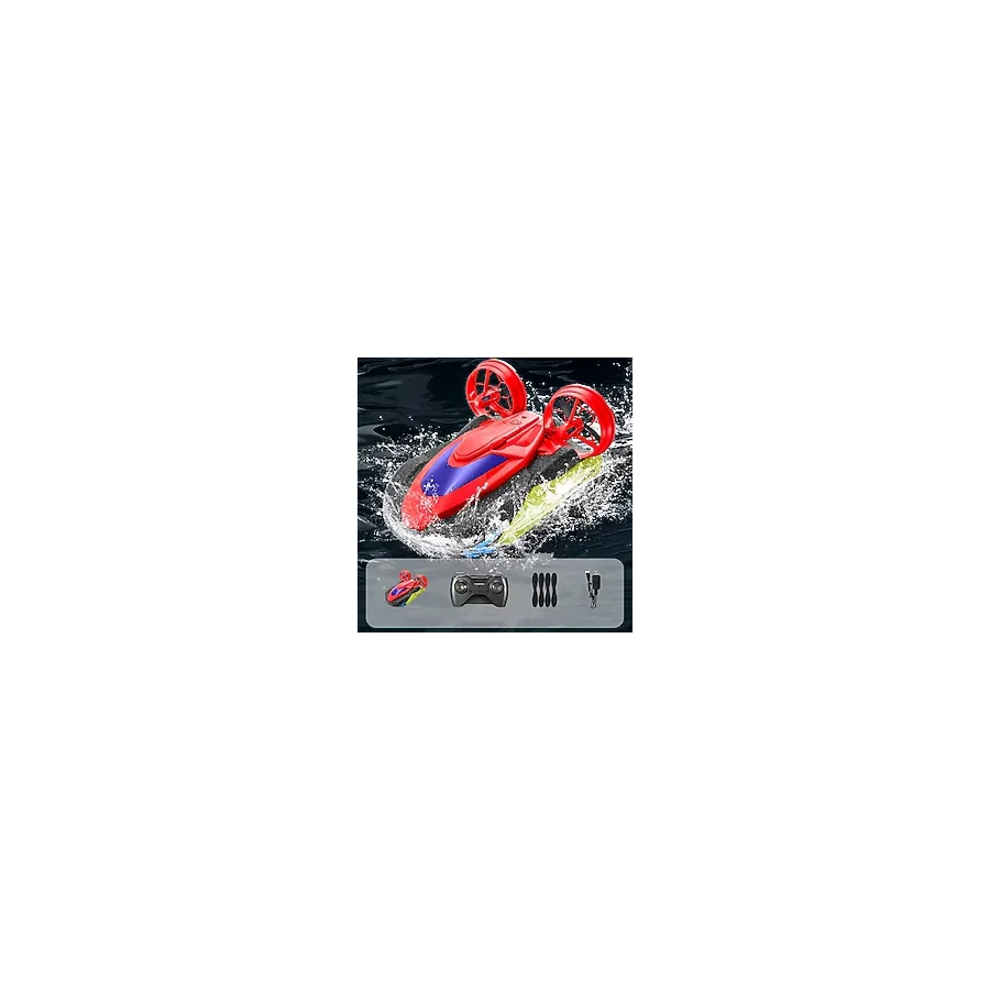 Hem Suda Hem Karada Kullanılabilen Stunt Drift RC Tekne Oyuncak 2.4ghz Uzaktan Kumandalı Araba Amfibi Drift Araba - Kırmızı
