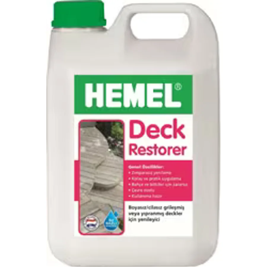 Hemel Deck Restorer 2.5 lt Şeffaf Ahşap Yenileyici Temizleyici