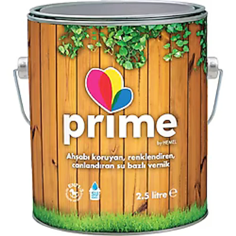 Hemel Prime 2.5 lt Su Bazlı Ahşap Vernik