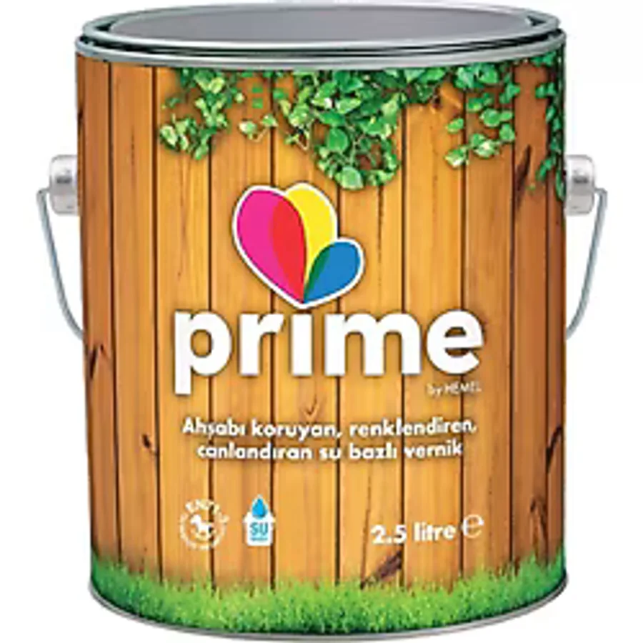 Hemel Prime Su Bazlı Koruyucu Vernik 2.5 Lt Ceviz Rengi - 2,5 Lt