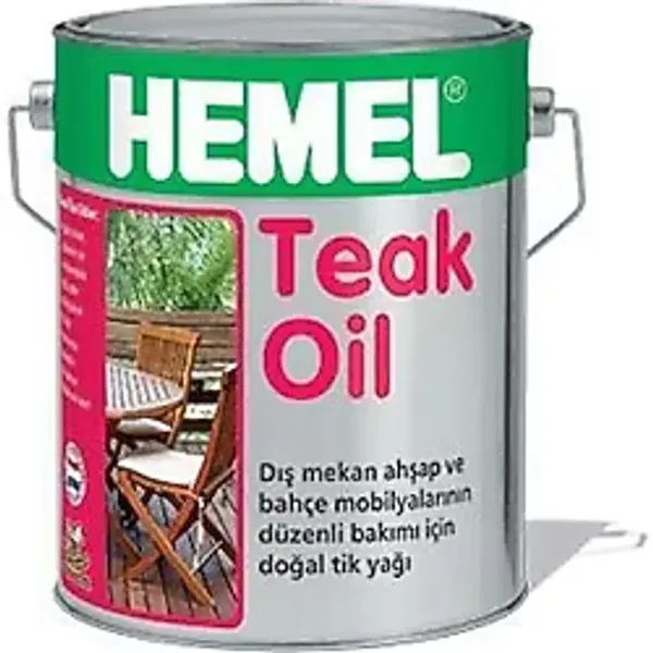 Hemel Teak Oil 1. Sınıf Tik Yağı 0,75 Litre - 1 Adet - 3 Renkli ve Çapa Fenerli