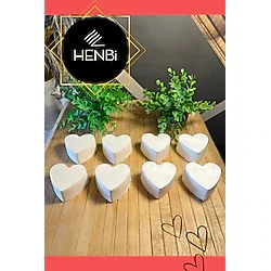 HENBi 8 Li XXL Kalp Figürü Taş Boyama Çocuk Gelişimi Etkinlik Taş Boyama Seti Eğitici oyuncak